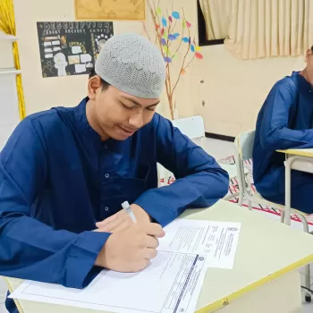 Puluhan Santri MBS Smamuga Tulangan Ikuti UAD Semester Ganji