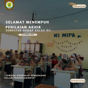 SELAMAT MENEMPUH KEGIATAN PENILAIAN AKHIR SEMESTER GENAP KEL