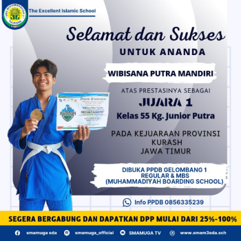 JUARA 1 DALAM KEJUARAAN LOMBA KURAISH TINGKAT PROVINSI JAWA 