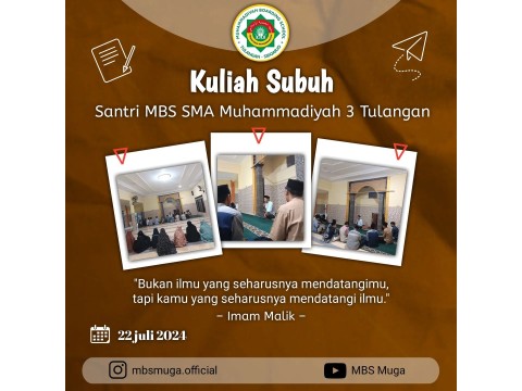 Kuliah Subuh Pertama MBS Smamuga T.A 2024/2025